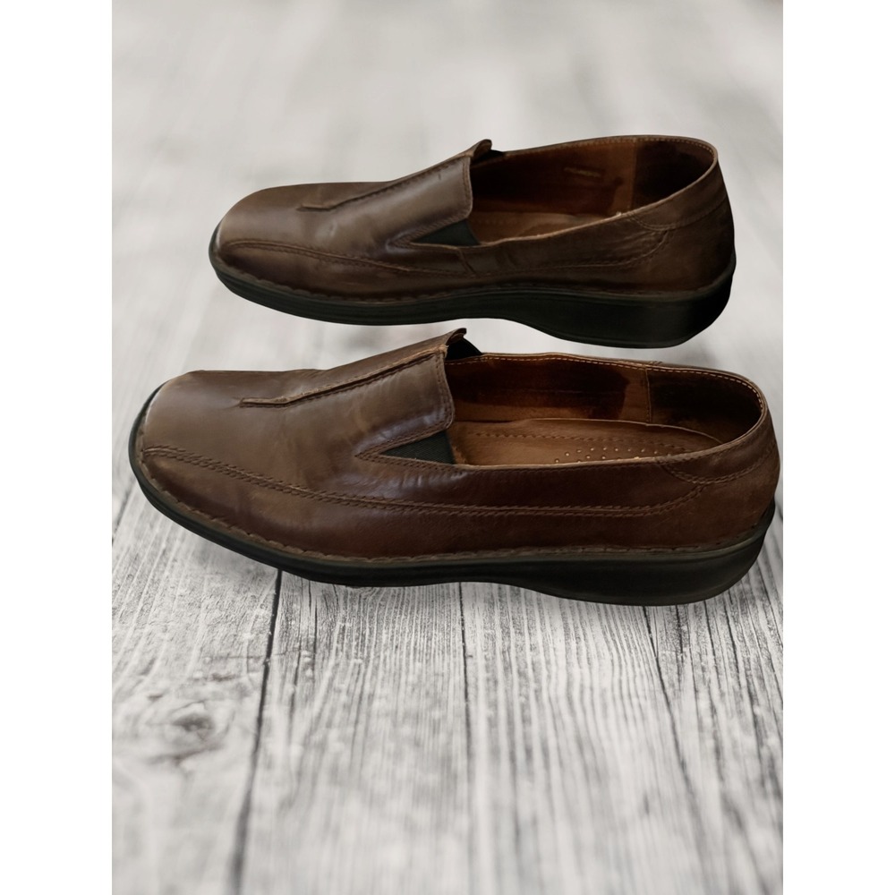 Josef Seibel Slip On Loafers Women 41 (9.5) Brown Dark Academia Leather Comfort - Picture 4 of 10